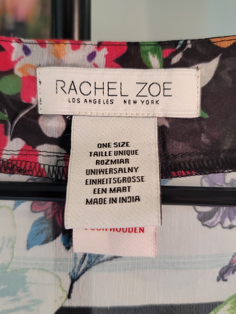 EUC RACHEL ZOE Patchwork Floral Kimono Robe Pockets Boho Women's Size OS - Picture 4 of 10